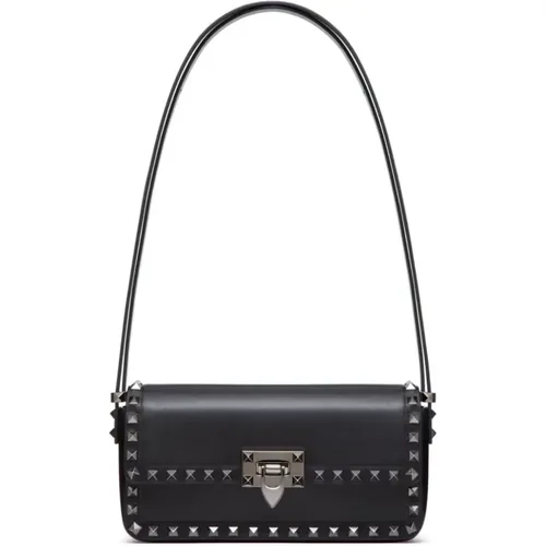 Smooth Leather Shoulder Bag with Signature Studs , female, Sizes: ONE SIZE - Valentino Garavani - Modalova