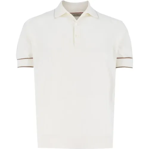 Elegantes Poloshirt aus gerippter Baumwolle , Herren, Größe: XL - BRUNELLO CUCINELLI - Modalova