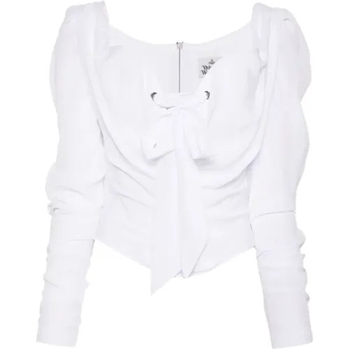 Silk Chiffon Crepe Corset Style Top , female, Sizes: M, XS, S - Vivienne Westwood - Modalova