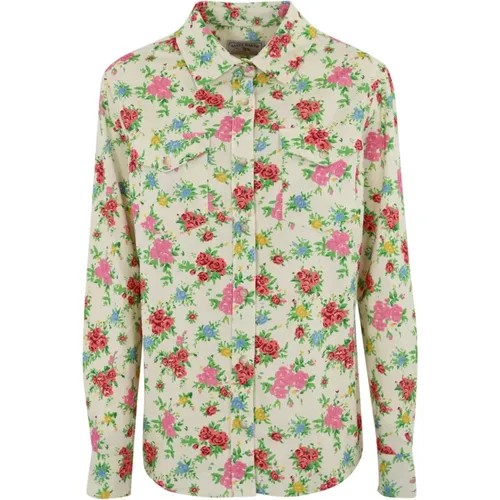 Samt Rippstrick Pullover Blumenstickerei , Damen, Größe: L - MC2 Saint Barth - Modalova