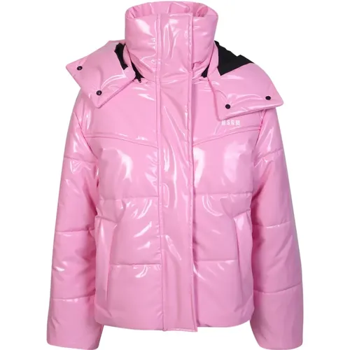 Padded jacket by . The garment features a bold colour, typical of the brand, to express brightness - Msgm - Modalova