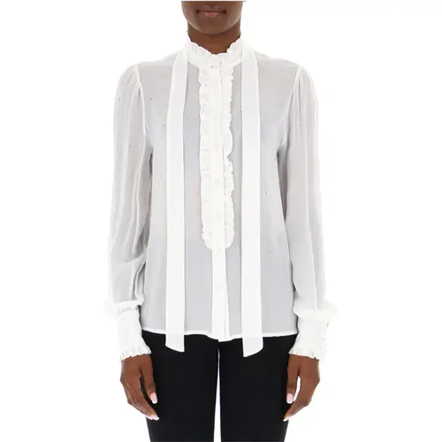 Weiße Bluse für Damen , Damen, Größe: M - Aniye By - Modalova