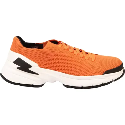 Stylish Bolt Technical Fabric Sneakers , male, Sizes: 7 UK, 9 UK, 8 UK - Neil Barrett - Modalova