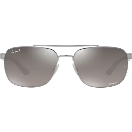 Gunmetal Sunglasses with Grey Lenses , male, Sizes: 59 MM - Ray-Ban - Modalova