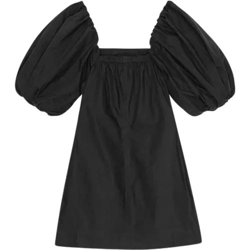 Twisted Sleeve Mini Kleid , Damen, Größe: L - Ganni - Modalova
