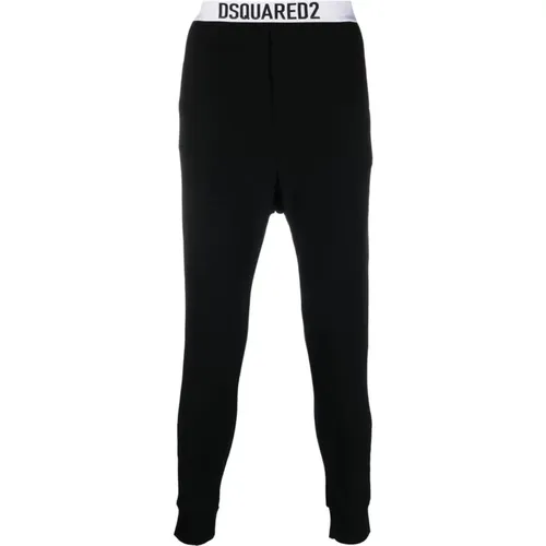 Schwarzes Pyjama-Set mit Ultra-Weichem Tragegefühl - Dsquared2 - Modalova