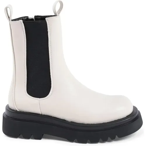 Synthetic Leather Ankle Boots , female, Sizes: 6 UK, 5 UK, 8 UK, 4 UK, 7 UK, 3 UK - 19v69 Italia - Modalova