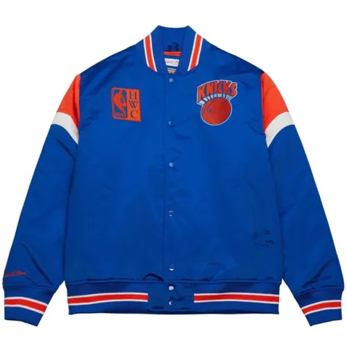 Schwere Satinjacke , Herren, Größe: M - Mitchell & Ness - Modalova