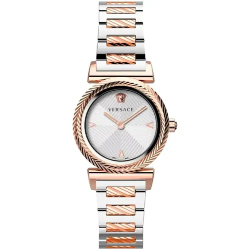 V-Motif Edelstahl Armbanduhr , Damen, Größe: ONE Size - Versace - Modalova
