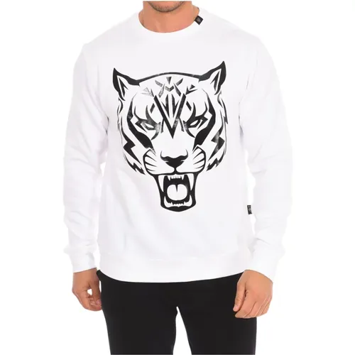 Rundhals-Sweatshirt mit Markendruck,Rundhalsausschnitt Sweatshirt mit Markendruck,Rundhals Sweatshirt mit Markenprint - Plein Sport - Modalova