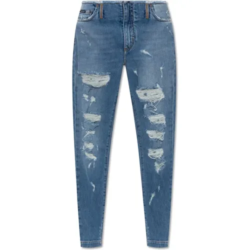 Jeans mit Vintage-Effekt , Damen, Größe: 2XS - Dolce & Gabbana - Modalova