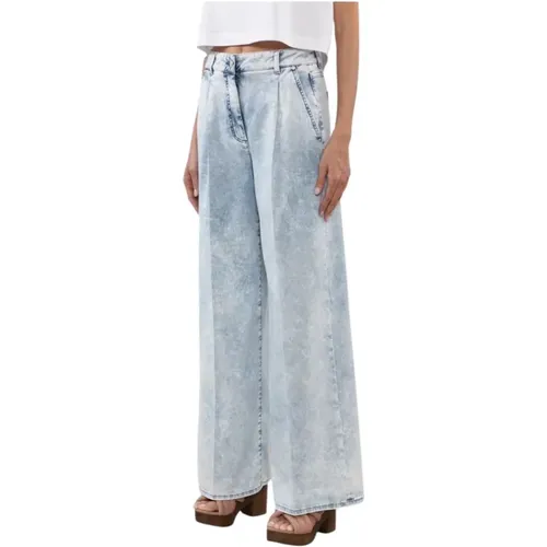 Denim Baumwolle Tencel Hose mit Taschen - PESERICO - Modalova