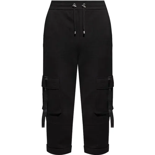 Cropped Cotton Trousers , male, Sizes: S, L - Balmain - Modalova