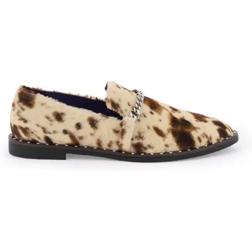 Falabella Loafers aus Appaloosa-bedrucktem Samt , Damen, Größe: 37 EU - Stella Mccartney - Modalova