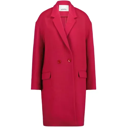 Stylish Double-Breasted Wool-Cashmere Coat , female, Sizes: S - Isabel marant - Modalova