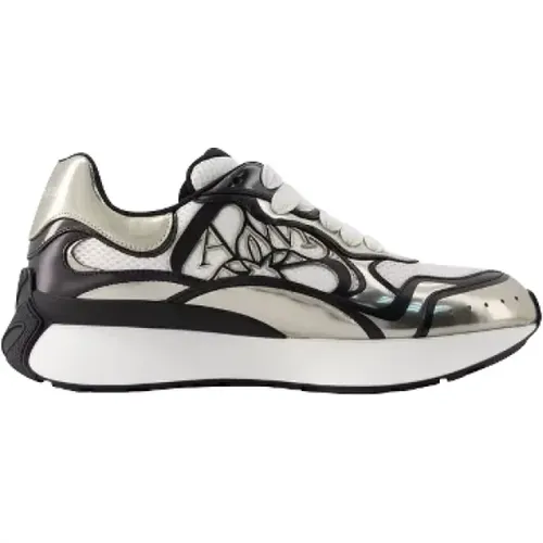 Leather sneakers , unisex, Sizes: 10 UK, 9 UK - alexander mcqueen - Modalova