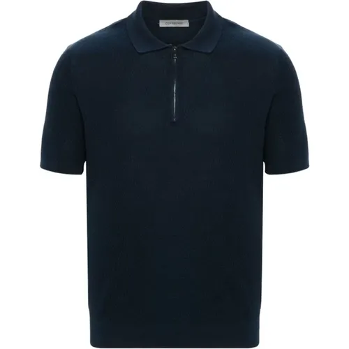 Blaue T-Shirts und Polos , Herren, Größe: XL - Corneliani - Modalova