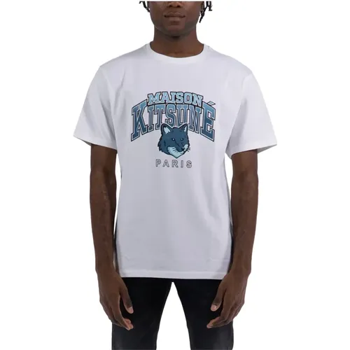 T-Shirts , male, Sizes: L, XL - Maison Kitsuné - Modalova