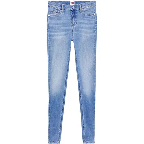 Skinny Jeans Blu Denim Medium , Damen, Größe: W26 L28 - Tommy Jeans - Modalova