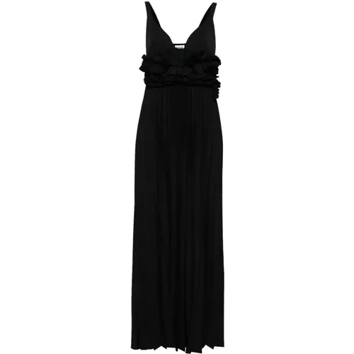 Elegant Nero Long Dress , female, Sizes: M, S, XS - P.a.r.o.s.h. - Modalova