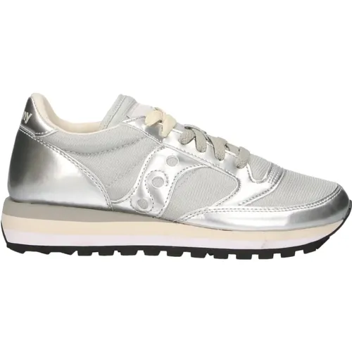 Silberne Jazz Triple Sneakers , Damen, Größe: 37 EU - Saucony - Modalova