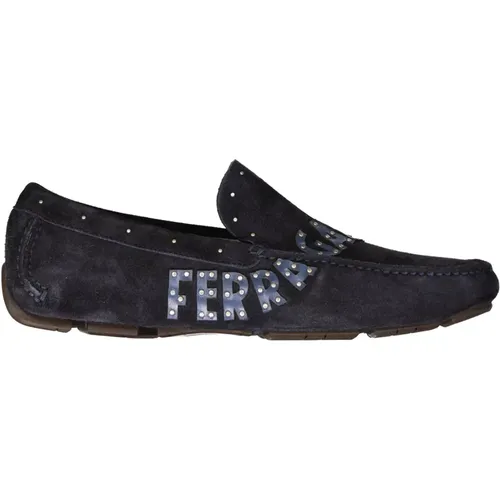 Blaue Loafer Schuhe , Herren, Größe: 39 1/2 EU - Salvatore Ferragamo - Modalova