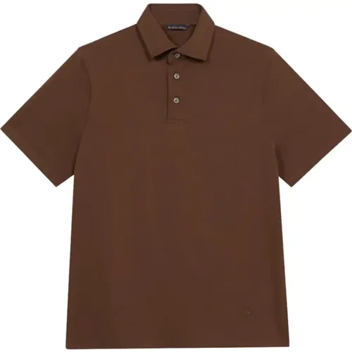 Braunes Baumwoll-Poloshirt,Marineblaues Baumwoll-Poloshirt,Grünes Baumwoll-Poloshirt,Weißes Baumwoll-Polo-Shirt - Brooks Brothers - Modalova