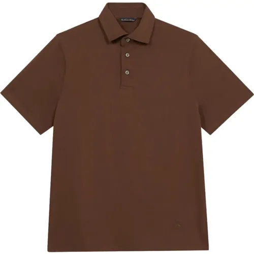 Braunes Baumwoll-Poloshirt , Herren, Größe: L - Brooks Brothers - Modalova