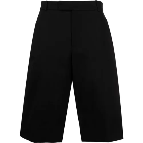 Cotton Shorts with Zip and Button Closure , male, Sizes: L, M - alexander mcqueen - Modalova