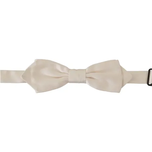 Elegante weiße Seidenfliege - Dolce & Gabbana - Modalova