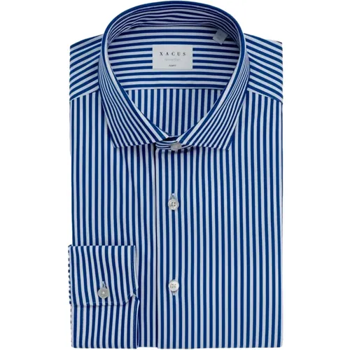 Slim Fit Active Shirt Stripes , male, Sizes: L, 3XL, M, XL, 2XL, 4XL - Xacus - Modalova