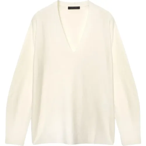 V-Neck Sweater , female, Sizes: L, M, XL - Elena Mirò - Modalova