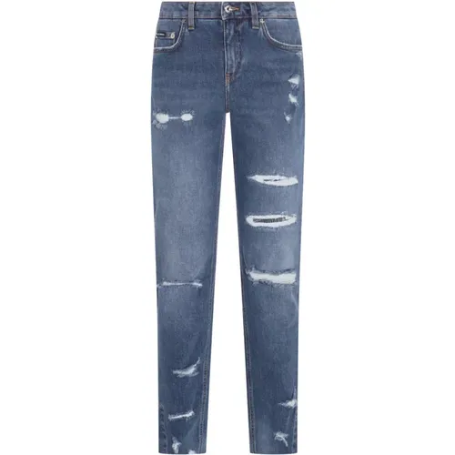 Straight Jeans Upgrade, Women`s Denim Look , female, Sizes: M - Dolce & Gabbana - Modalova