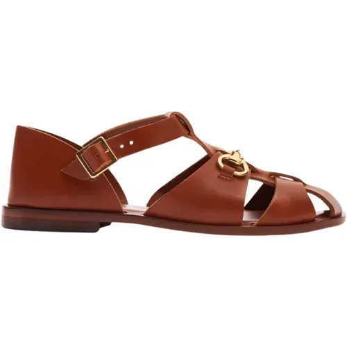 Helene Cognac Sandal,Handgefertigte Ledersandalen - Scarosso - Modalova