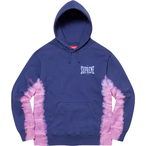 Bleached Hooded Sweatshirt Dark Royal - Supreme - Modalova