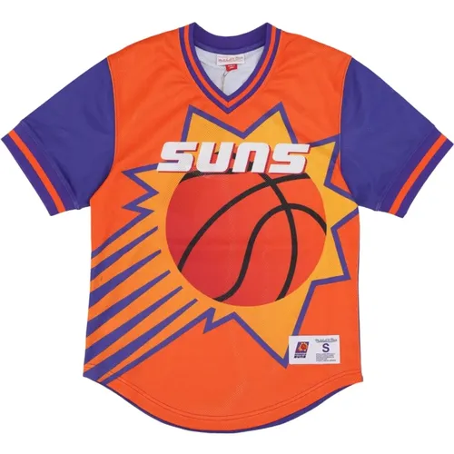 Phoenix Suns Mesh V-neck Jersey , Herren, Größe: L - Mitchell & Ness - Modalova