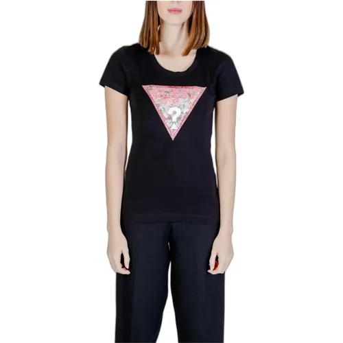 Printed Short Sleeve T-shirt , female, Sizes: S, L, XS, M, XL - Guess - Modalova