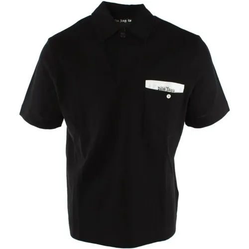 Cotton Mens Polo Shirt , male, Sizes: L, XL, M - Palm Angels - Modalova