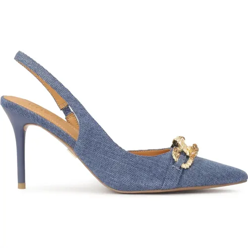 Blaue Denim-Stoff Slingback-Pumps - Kazar - Modalova