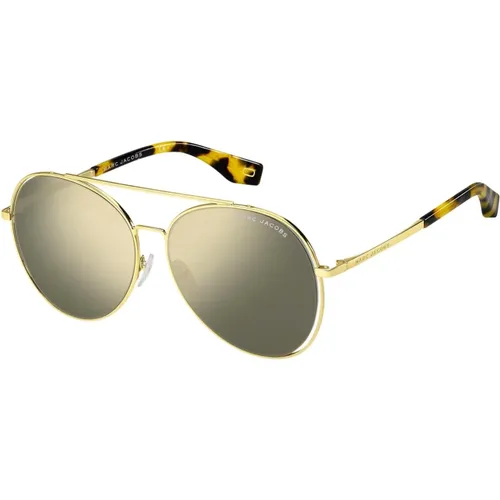 Gold/Grey Gold Sunglasses , female, Sizes: 60 MM - Marc Jacobs - Modalova