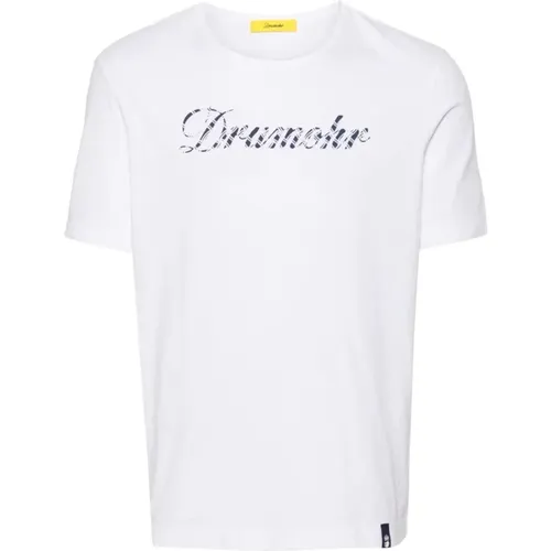 Bianco Print T-Shirt,BLU Print T-Shirt - Drumohr - Modalova