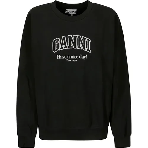 Oversized Isoli Sweatshirt , female, Sizes: 2XS/XS, S/M, L/XL - Ganni - Modalova