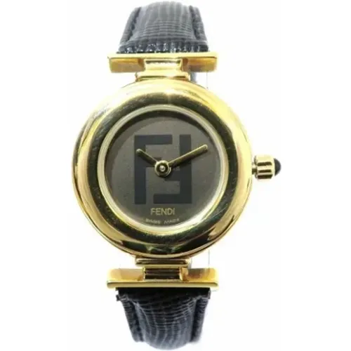 Pre-owned gold metal watch , female, Sizes: ONE SIZE - Fendi Vintage - Modalova