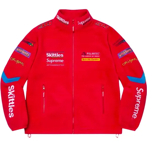 Limitierte Auflage Skittles Polartec Jacke Rot - Supreme - Modalova