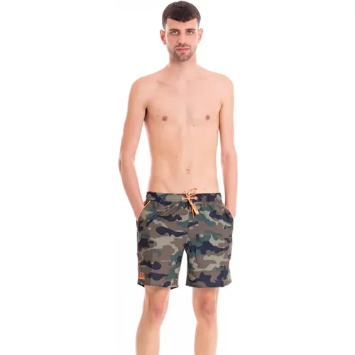 Camouflage Badehose , Herren, Größe: S - Sundek - Modalova