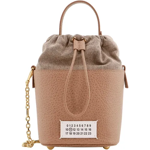 Bucket Bag Backpack with Drawstring Closure , female, Sizes: ONE SIZE - Maison Margiela - Modalova