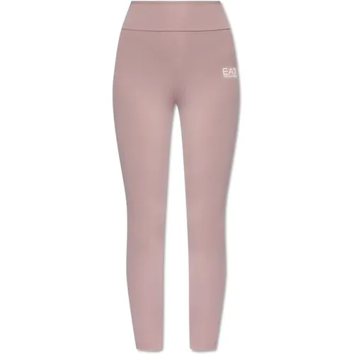 Leggings mit bedrucktem Logo , Damen, Größe: M - Emporio Armani EA7 - Modalova