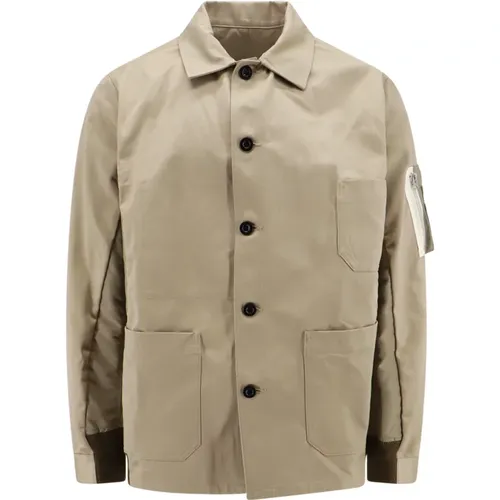 Cotton and Nylon Jacket , male, Sizes: L - Sacai - Modalova