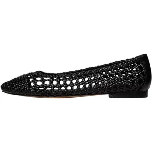 Schwarze Geflochtene Schuhe Boho Chic Stil , Damen, Größe: 38 EU - Poche Paris - Modalova