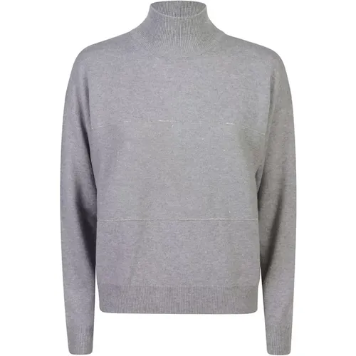 Grey Elegant Sweatshirt Aw24 , female, Sizes: 2XS - PESERICO - Modalova